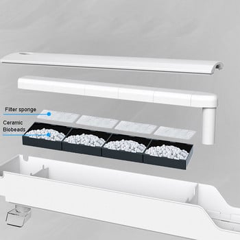 220V 4 в 1 Fish Tank Филтър Филтър Циркулационна система Филтърна помпа Аерация с филтърна кутия Горен филтър Почистване на аквариума