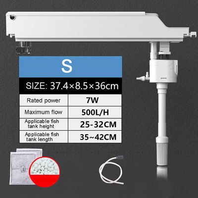 220 V 4-ühes kalapaagi filter, filtreerimine, tsirkulatsioonisüsteem, filtripump, õhutus koos filtrikarbiga Ülemine filter Akvaariumi puhastus