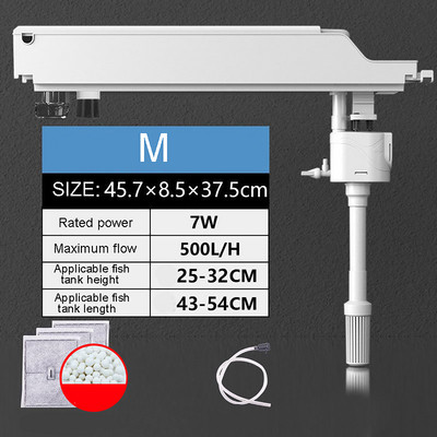 220 V 4-ühes kalapaagi filter, filtreerimine, tsirkulatsioonisüsteem, filtripump, õhutus koos filtrikarbiga Ülemine filter Akvaariumi puhastus