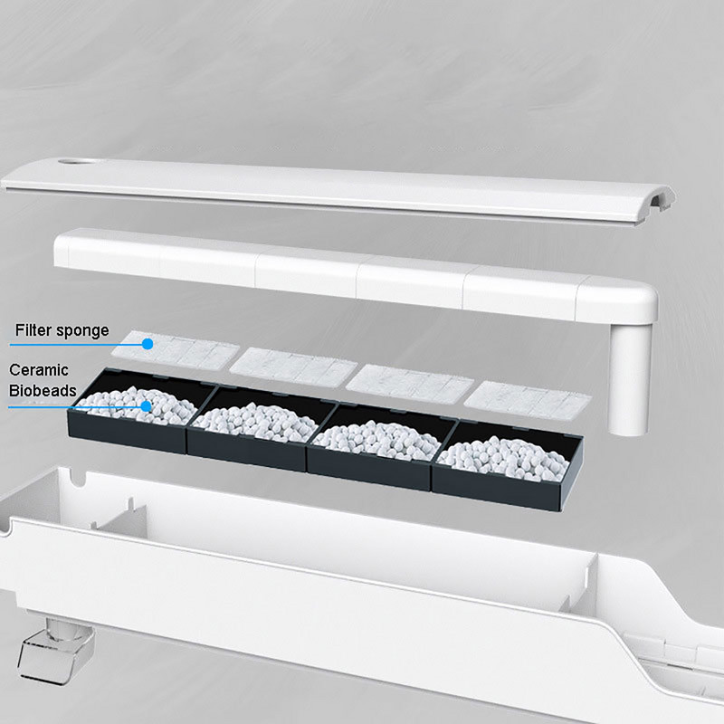 220 V 4-ühes kalapaagi filter, filtreerimine, tsirkulatsioonisüsteem, filtripump, õhutus koos filtrikarbiga Ülemine filter Akvaariumi puhastus