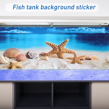 Аквариум Фон Стикер Плакат Fish Tank Wall Landscaping Стенопис Декоративен Двустранен Океан Морски Растения Плакат