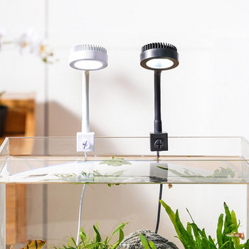 USB зареждане Малка аквариумна LED лампа с отделен превключвател за захранване Мини лампа с водна трева с висока яркост