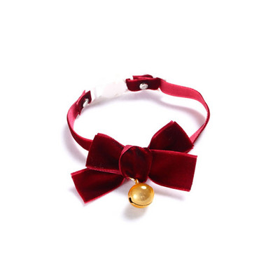 Guler de pisică reglabil cu fundă de catifea cu guler de siguranță cu clopot Guler pentru pisici pentru pisică cu colecție de culori clasice Cățeluș de companie Câine mic