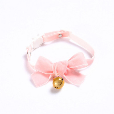 Guler de pisică reglabil cu fundă de catifea cu guler de siguranță cu clopot Guler pentru pisici pentru pisică cu colecție de culori clasice Cățeluș de companie Câine mic