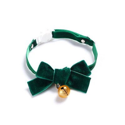 Guler de pisică reglabil cu fundă de catifea cu guler de siguranță cu clopot Guler pentru pisici pentru pisică cu colecție de culori clasice Cățeluș de companie Câine mic