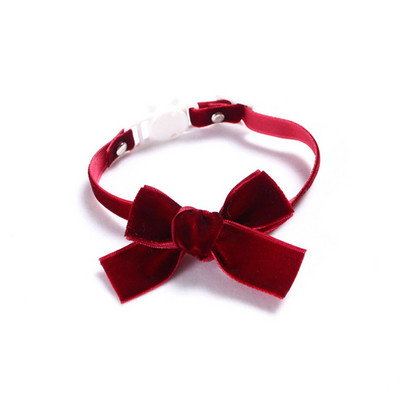 Guler de pisică reglabil cu fundă de catifea cu guler de siguranță cu clopot Guler pentru pisici pentru pisică cu colecție de culori clasice Cățeluș de companie Câine mic