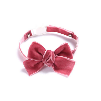 Guler de pisică reglabil cu fundă de catifea cu guler de siguranță cu clopot Guler pentru pisici pentru pisică cu colecție de culori clasice Cățeluș de companie Câine mic