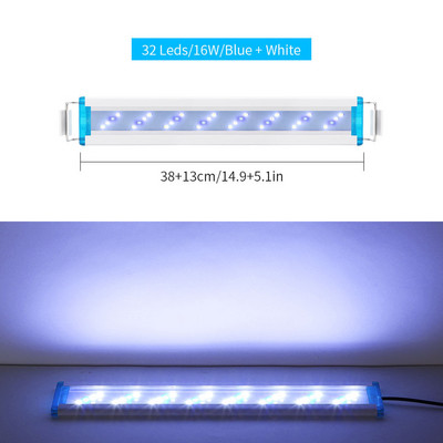 18/38/58cm Üliõhuke akvaariumilamp sinine valge punane kolm värvimuutus vesi muru maastikulamp kalapaagi konsoollamp LED-lamp