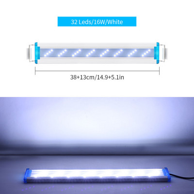 18/38/58cm Üliõhuke akvaariumilamp sinine valge punane kolm värvimuutus vesi muru maastikulamp kalapaagi konsoollamp LED-lamp