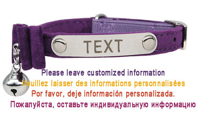 Arc personalizat guler pisică ID personalizat reglabil de siguranță catifea moale cu guler pentru câine cu clopoțel gravură gratuit cățeluș pisicuțe colier