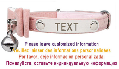 Arc personalizat guler pisică ID personalizat reglabil de siguranță catifea moale cu guler pentru câine cu clopoțel gravură gratuit cățeluș pisicuțe colier
