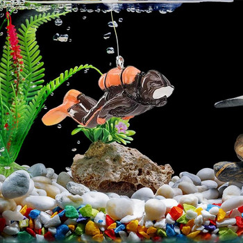 Fish Tank Decor Diver Cute Diver Fish Tank Аксесоари Малки анимационни рибни играчки Орнамент за всички видове аквариуми и плуване