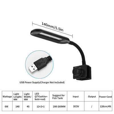 Φωτισμός κλιπ ενυδρείου δεξαμενής ψαριών Φωτισμός πολλαπλών λειτουργιών Φωτισμός LED Ρυθμιζόμενος Φωτεινότητα Ρυθμιζόμενος φωτισμός Φωτισμός τοπίου