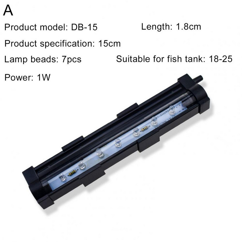 Lampă pentru rezervor de pește Lampă decorativă cu LED, Lumină cu bule de oxigen în creștere, rezistentă la apă pentru acvariu