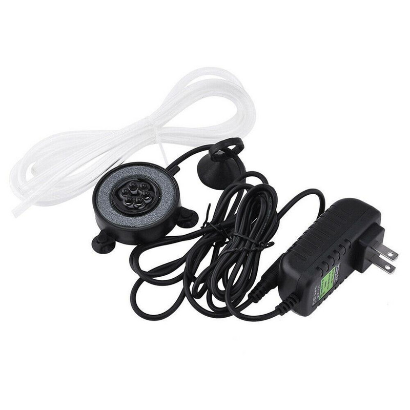 Lampă de acvariu Decor peisagistic Lumini de scufundare LED cu șapte culori Lumini rotunde cu bule de aer pentru rezervor de pește