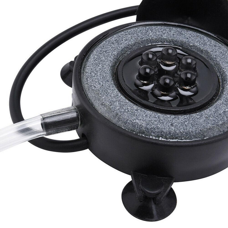 Lampă de acvariu Decor peisagistic Lumini de scufundare LED cu șapte culori Lumini rotunde cu bule de aer pentru rezervor de pește