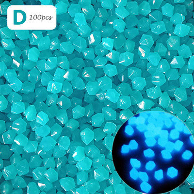 100 tk helendavad kivid koduaed akvaariumi haljastus helendab pimedas veeris Kunstlik fluorestseeruv plastikkruus