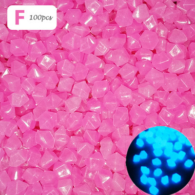 100 tk helendavad kivid koduaed akvaariumi haljastus helendab pimedas veeris Kunstlik fluorestseeruv plastikkruus