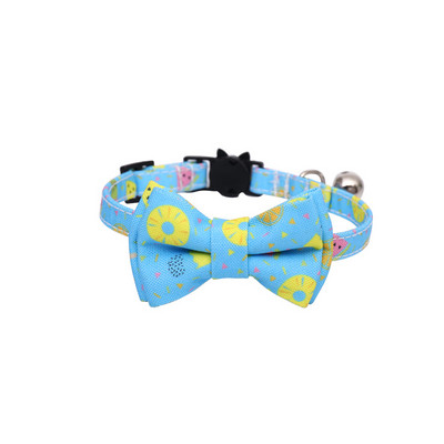 Καλοκαιρινά φρούτα μοτίβο γιακά για γάτας με καμπάνα Ρυθμιζόμενο παπιγιόν γατάκι Chihuahua Παπιγιόν για κουτάβι γιακά αξεσουάρ για κατοικίδια