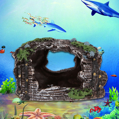 Διακόσμηση Dragon Resin Aquarium/Terrarium Aquarium Bridge Tree Boat Διακόσμηση κροκόδειλος Skull for Fish Tank Resin Στολίδι