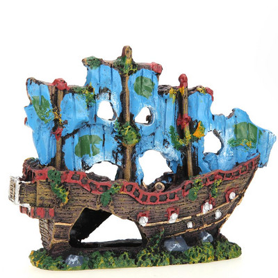 Διακόσμηση Dragon Resin Aquarium/Terrarium Aquarium Bridge Tree Boat Διακόσμηση κροκόδειλος Skull for Fish Tank Resin Στολίδι