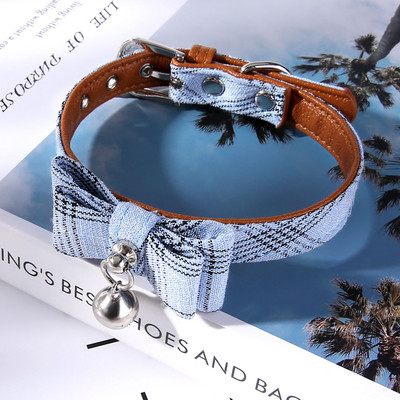 Ogrlica s mačjim zvonom i mašnom Podesiva ogrlica za pse Kopča za jednostavno nošenje Lijepi kućni ljubimci Dekorativni dodaci Psi Mačke Ogrlica