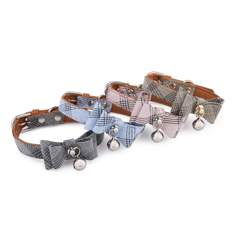 Ogrlica s mačjim zvonom i mašnom Podesiva ogrlica za pse Kopča za jednostavno nošenje Lijepi kućni ljubimci Dekorativni dodaci Psi Mačke Ogrlica