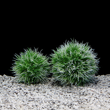 Φυτά ενυδρείου Artificia Plastic Aquatic Plants Διακόσμηση δεξαμενής ψαριών Φυτά με μπάλα γρασίδι Αξεσουάρ διακόσμησης ενυδρείου