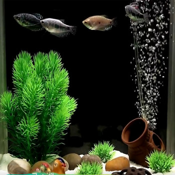 Φυτά ενυδρείου Artificia Plastic Aquatic Plants Διακόσμηση δεξαμενής ψαριών Φυτά με μπάλα γρασίδι Αξεσουάρ διακόσμησης ενυδρείου