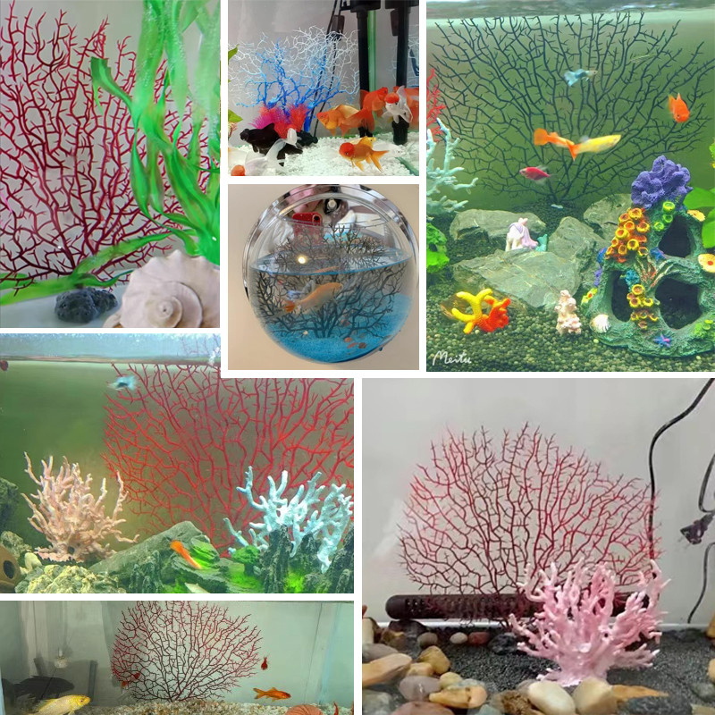 Διακόσμηση δεξαμενής ψαριών τεχνητό φυτό κοραλλιών Ενυδρείο Coral Tree Aquatic Plant Rein Reef Rock Lancaping Στολίδι Υποβρύχιο Στολίδι