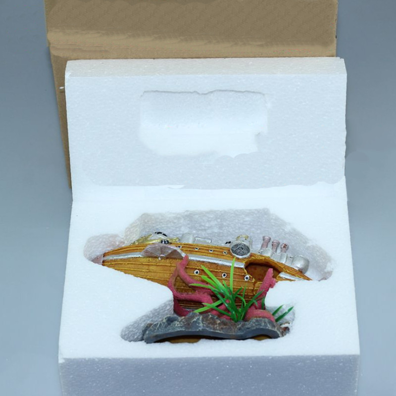 Acvariu Accesorii pentru acvariu Ornamente Rășină Epavă Submarin Acvariu Amenajare peisagistică Decorarea rezervorului de pește Artizanat Articole pentru animale de companie