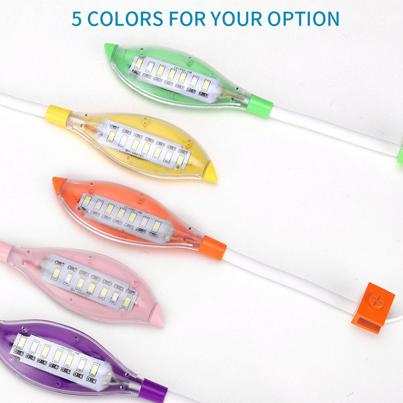 LED zivju tvertņu akvārija klipu gaisma USB ūdens apgaismojuma izcelšana LED zivju tvertņu gaisma Daudzkrāsu akvārija gaisma