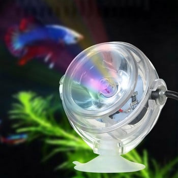 1W мини водоустойчив аквариум LED прожектор потопяема светлина Fish Tank Подводна лампа за осветление Лампа за декорация на аквариум