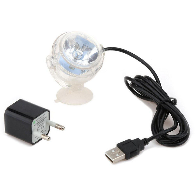 1W Mini reflector LED pentru acvariu, iluminat submersibil pentru rezervor de pește, lampă de iluminat subacvatică, lampă de decorare pentru rezervor de pește