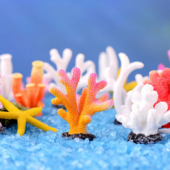 Διακόσμηση δεξαμενής ψαριών από τεχνητά κοράλλια Δώρα διακόσμηση ενυδρείου Μικρά στολίδια Πολύχρωμα χαριτωμένα μίνι ρητίνη Διακόσμηση δεξαμενής ψαριών Διακόσμηση σπιτιού