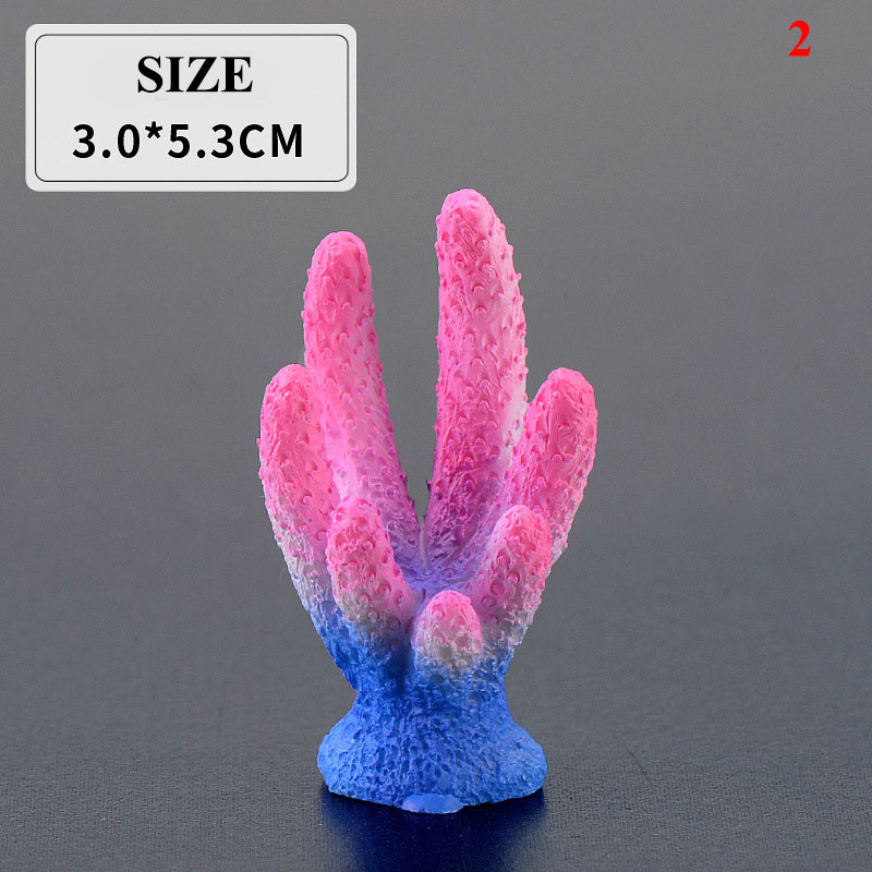 Mesterséges korall akvárium dekoráció Ajándékok Akvárium Dekoráció Kis díszek Színes Aranyos Mini Gyanta Akvárium Dekoráció