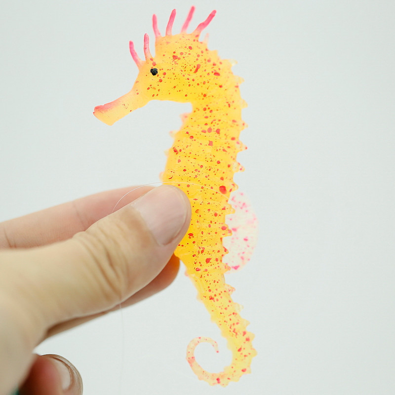 Ενυδρείο Φωτεινό Στολίδι Ιππόκαμπος Ευέλικτο Ρεαλιστικό Ζωηρό Απομίμηση Floating Sea Horse Fish Tank Decorations Landscaping Sale