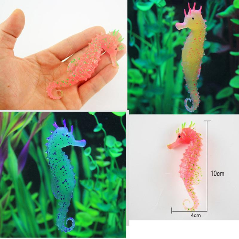 Ενυδρείο Φωτεινό Στολίδι Ιππόκαμπος Ευέλικτο Ρεαλιστικό Ζωηρό Απομίμηση Floating Sea Horse Fish Tank Decorations Landscaping Sale