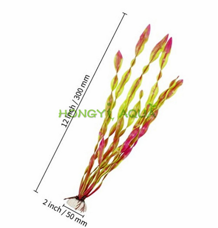 Plante de apă artificiale cu alge marine pentru acvariu, decorațiuni de plante pentru rezervoare de pește din plastic 10 buc