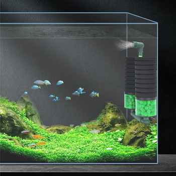 Двуглав воден гоблин Биохимичен памучен филтър Аквариум за рибки Биохимична култура Безшумен пневматичен филтър