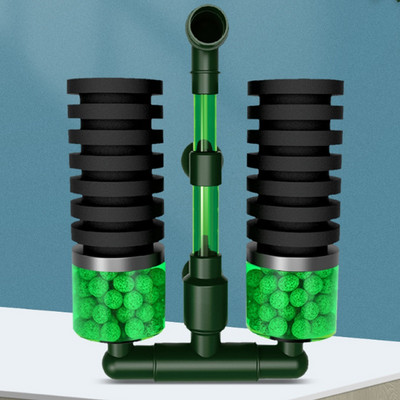 Dvigubos galvutės vandens goblino biocheminis medvilnės filtras akvariumo žuvų bako biocheminės kultūros tylus pneumatinis filtras