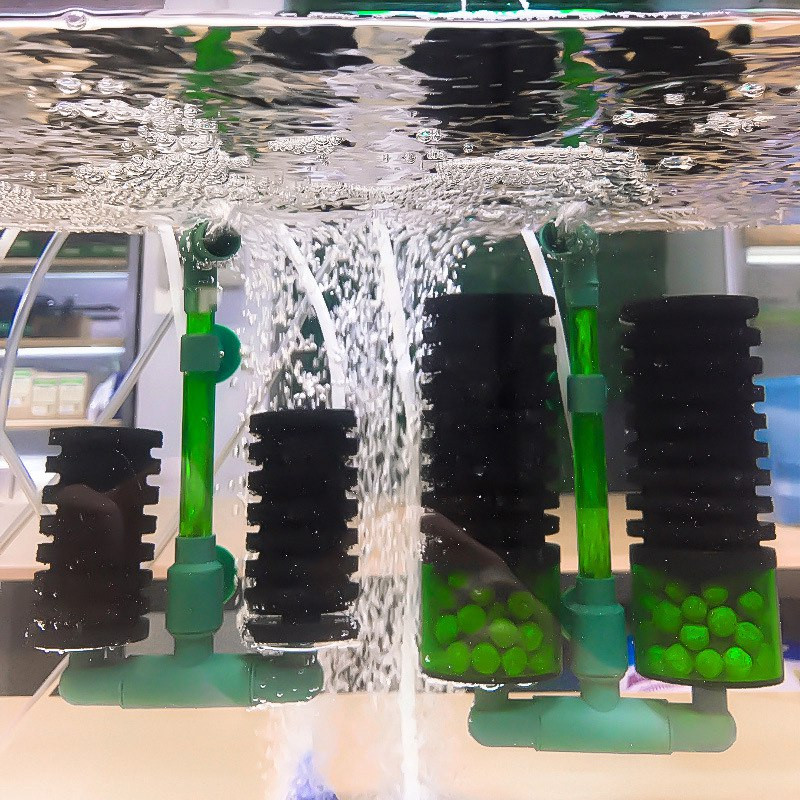 Dvigubos galvutės vandens goblino biocheminis medvilnės filtras akvariumo žuvų bako biocheminės kultūros tylus pneumatinis filtras