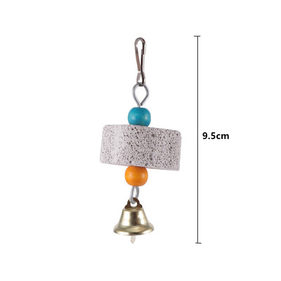 Stone Mineral Pet Supplies Bird Cage Toy Grinding Stone Flower Shape Hang Style Parakeet Toy for Parrot