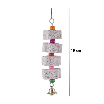 Stone Mineral Pet Supplies Bird Cage Toy Grinding Stone Flower Shape Hang Style Parakeet Toy for Parrot