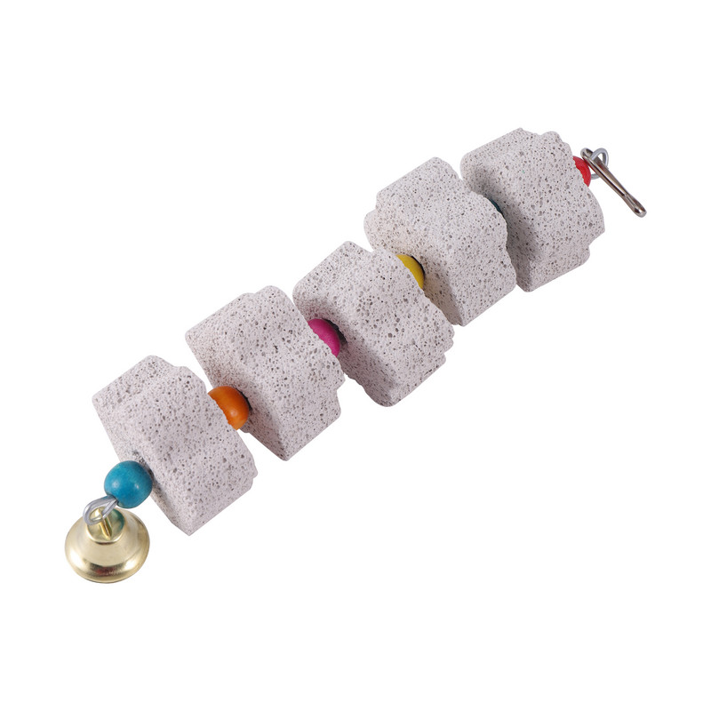 Stone Mineral Pet Supplies Bird Cage Toy Grinding Stone Flower Shape Hang Style Parakeet Toy for Parrot