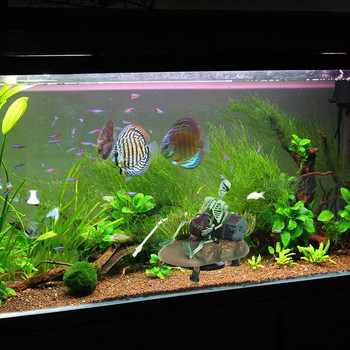 Υψηλής ποιότητας Drunk Skeleton Fish Tank Ornament Aquarium Air-operated Landscape Decorment