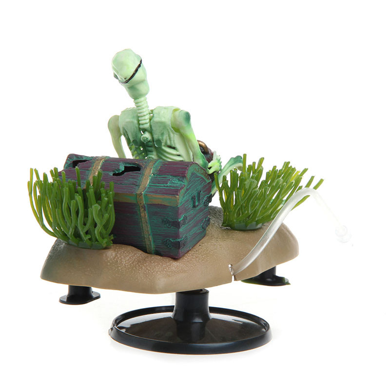 Υψηλής ποιότητας Drunk Skeleton Fish Tank Ornament Aquarium Air-operated Landscape Decorment