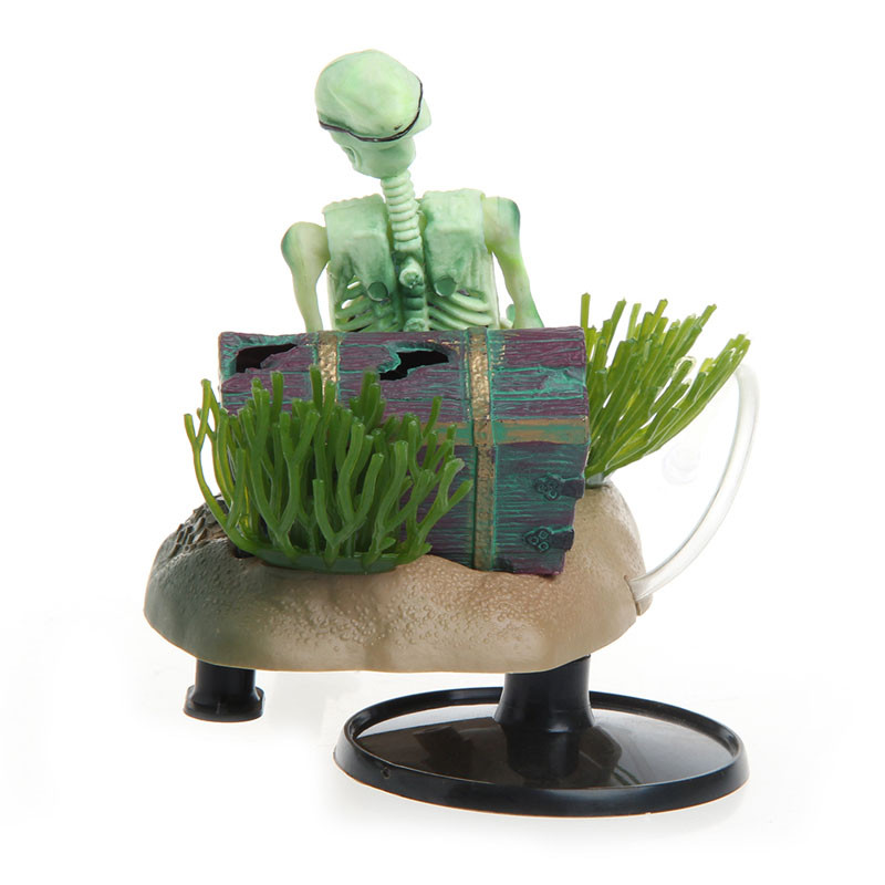 Υψηλής ποιότητας Drunk Skeleton Fish Tank Ornament Aquarium Air-operated Landscape Decorment