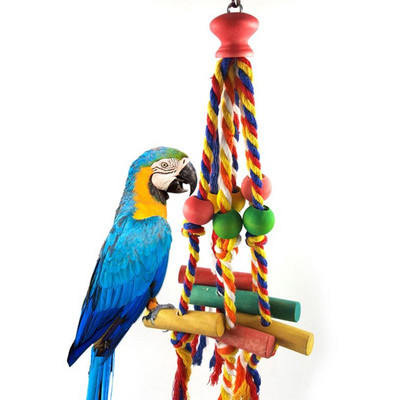 Играчка за дъвчене на птици Забавна играчка за памучни въжета Играчка за папагал Устойчива на ухапване Играчка за разкъсване на птици Играчка за обучение на корели