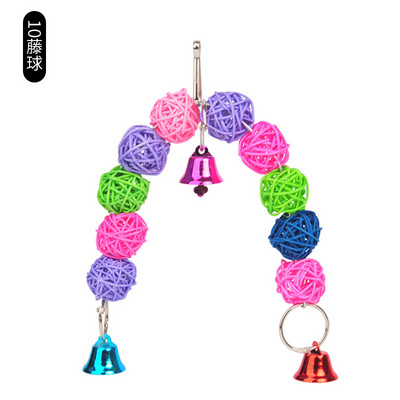 Žvakaće papige. Drvena ptica. Ugriz papagaja. Molarne igračke. Lopta od ratana. Dropship 3 narudžbe